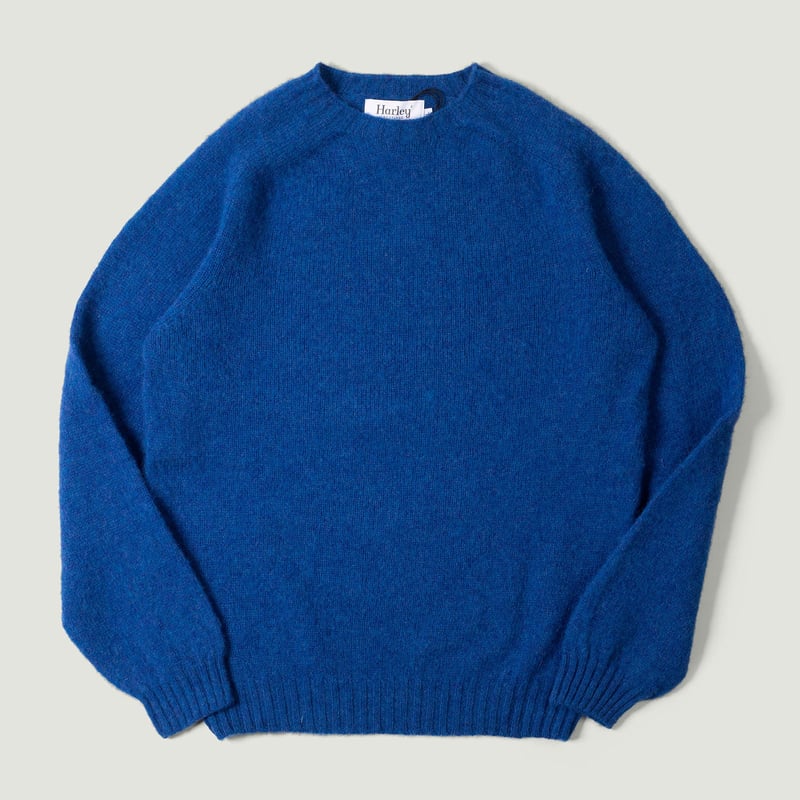 flaneurs pull HARLEY OF SCOTLAND Shaggy Crew Neck Sapphire vignette