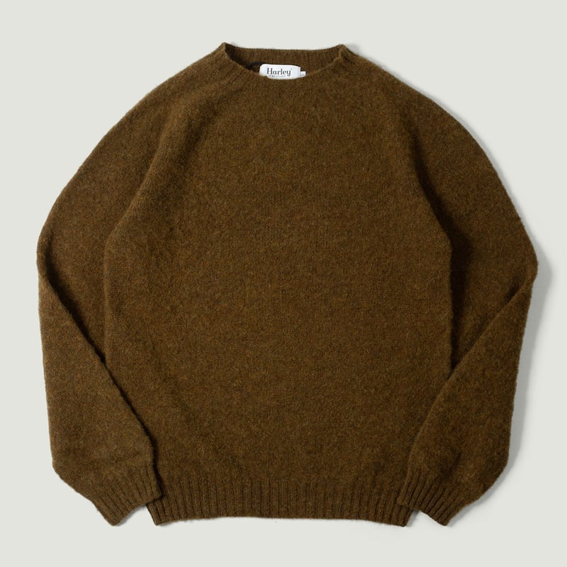 flaneurs pull HARLEY OF SCOTLAND Shaggy Crew Neck Moorland vignette