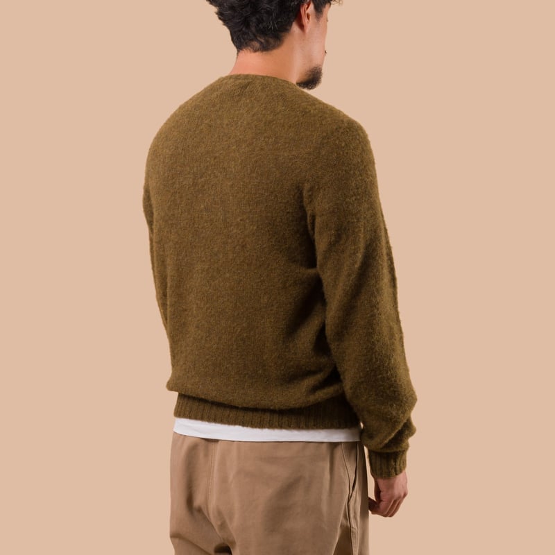 flaneurs pull HARLEY OF SCOTLAND Shaggy Crew Neck Moorland back