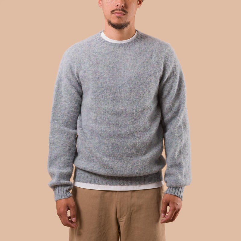 flaneurs pull HARLEY OF SCOTLAND Shaggy Crew Neck front