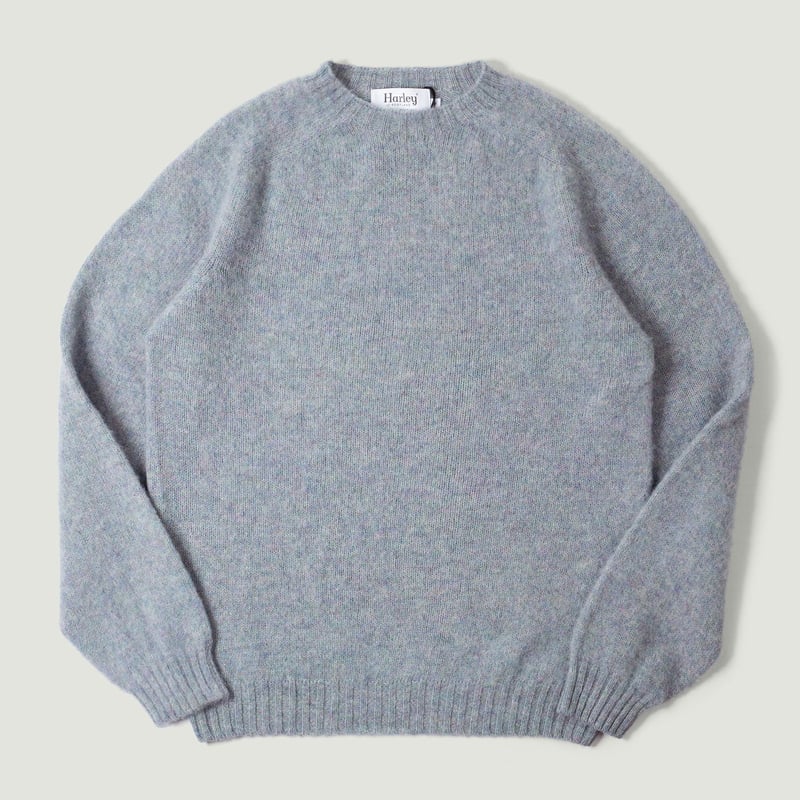 flaneurs pull HARLEY OF SCOTLAND Shaggy Crew Neck Sea Glass vignette