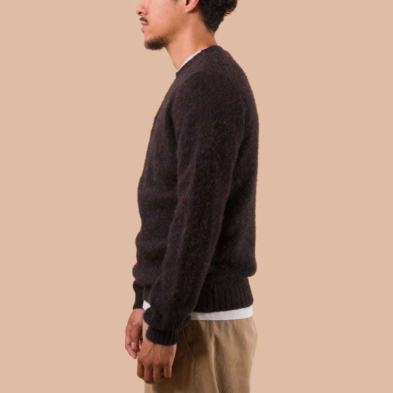 flaneurs pull HARLEY OF SCOTLAND Shaggy Crew Neck Volcano side