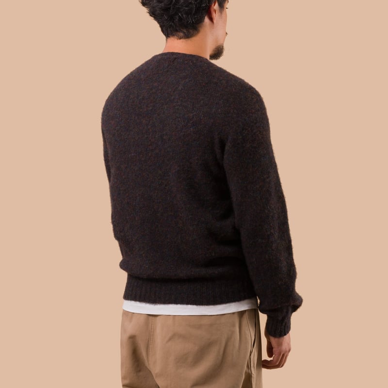 flaneurs pull HARLEY OF SCOTLAND Shaggy Crew Neck Volcano back