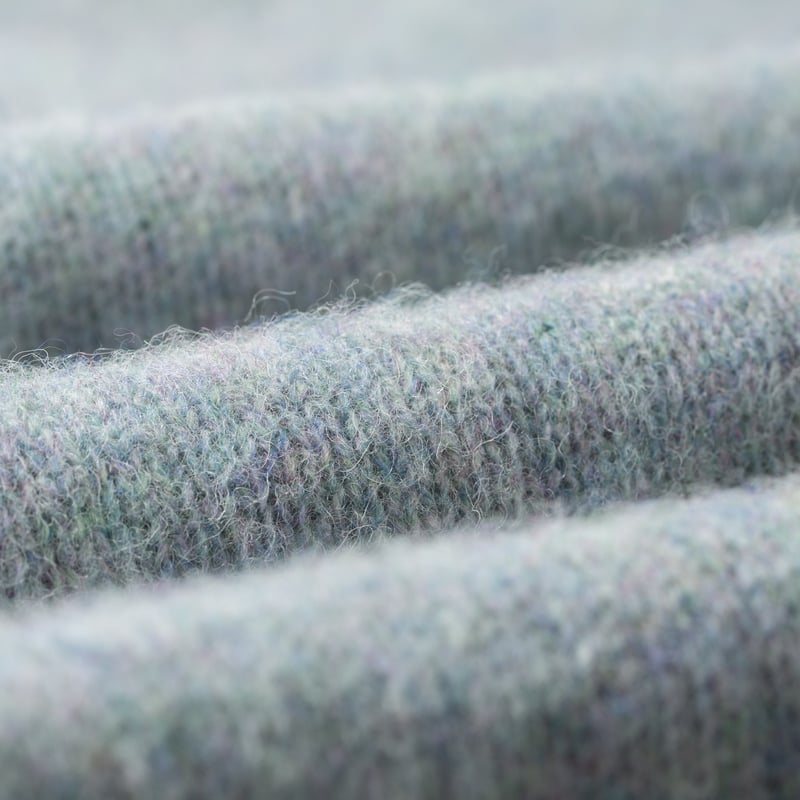 flaneurs pull HARLEY OF SCOTLAND Shaggy Crew Neck sea glass detail   (1)
