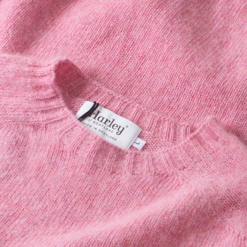 flaneurs pull HARLEY OF SCOTLAND Shaggy Crew Neck sakura detail    (2)