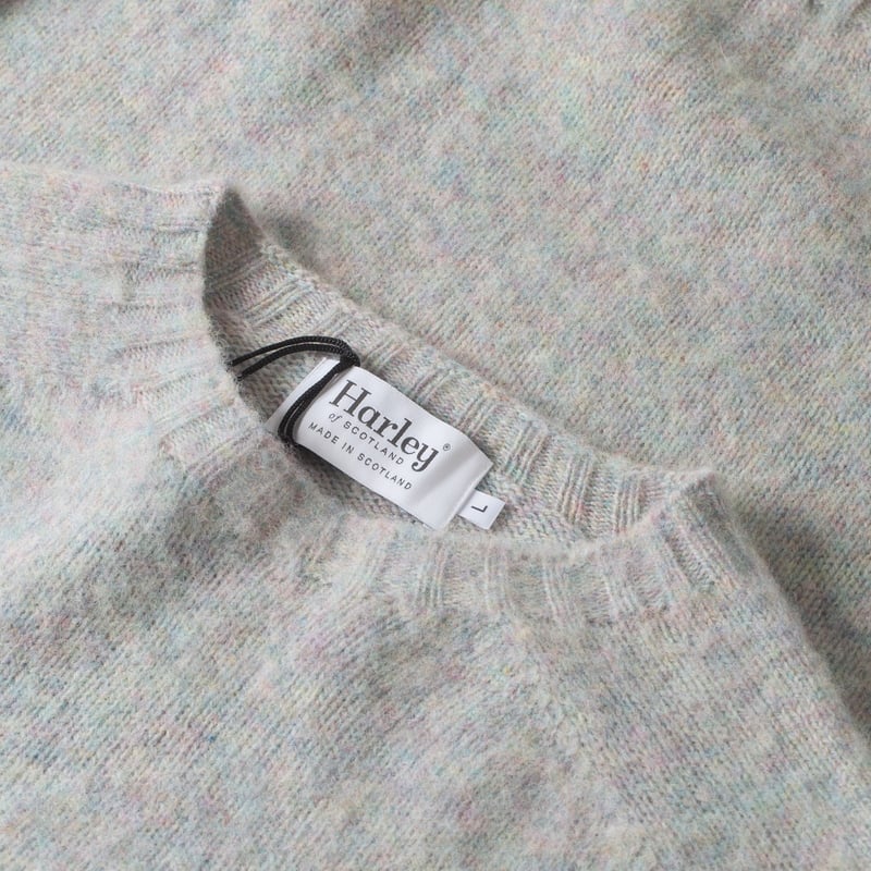 flaneurs pull HARLEY OF SCOTLAND Shaggy Crew Neck aurora detail    (3)