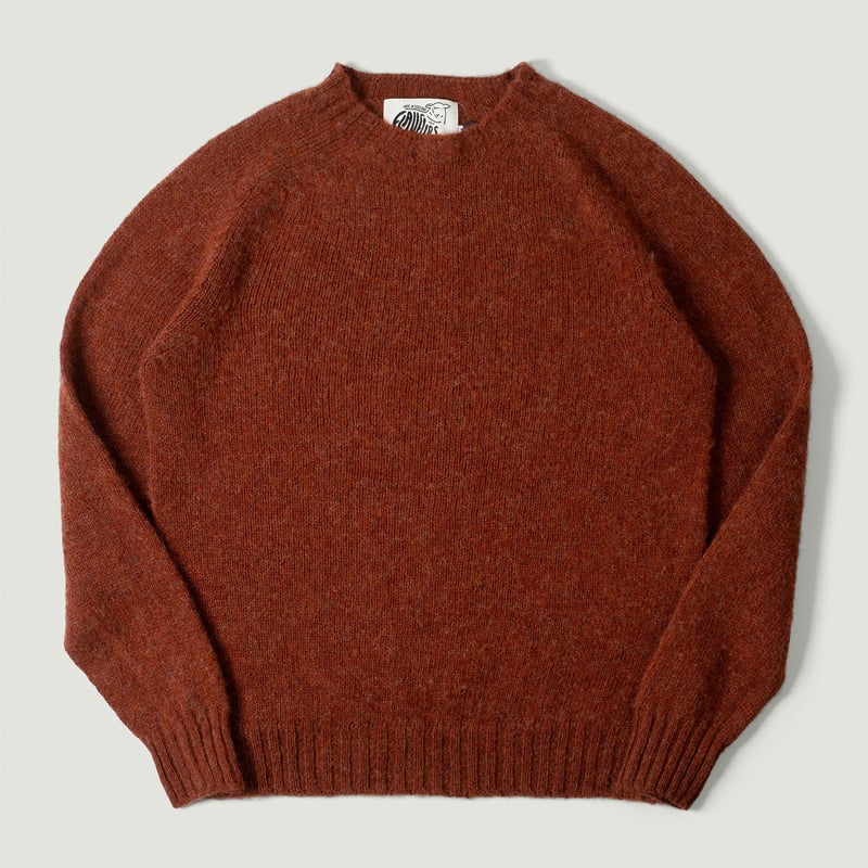 Shaggy Crew Neck Sweater Terracotta