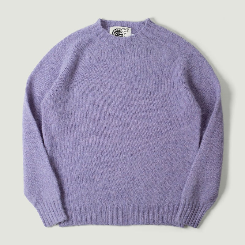 Shaggy Crew Neck Sweater Lavender