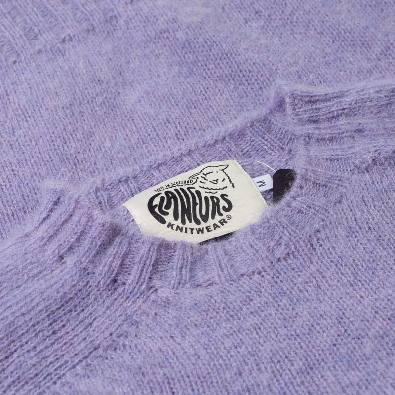 Shaggy Crew Neck Sweater Lavender