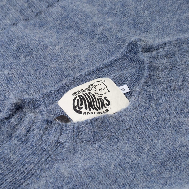 Shaggy Crew Neck Sweater Stonewash