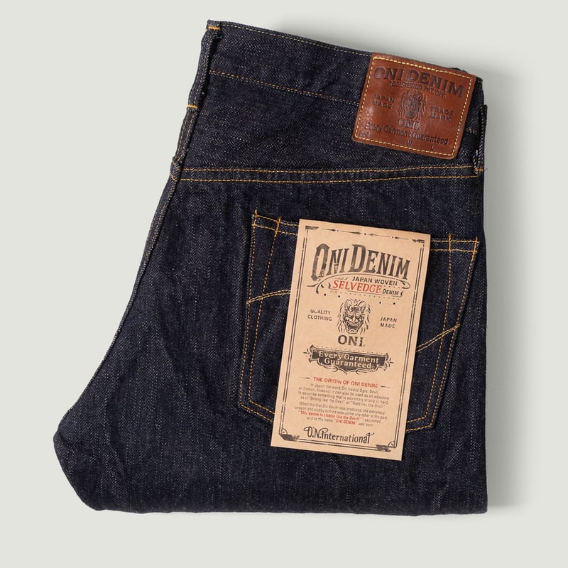 Image flâneurs ONI DENIM / 622-GC15 15oz Greencast Denim Relaxed Tapered Vignette