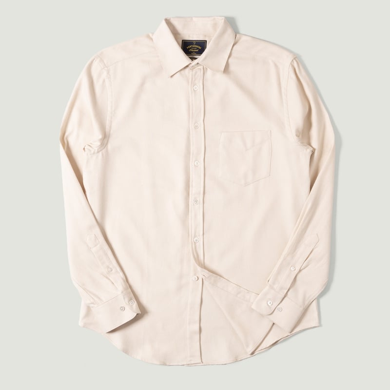 Image flâneurs PORTUGUESE FLANNEL / Teca Shirt Ecru vignette
