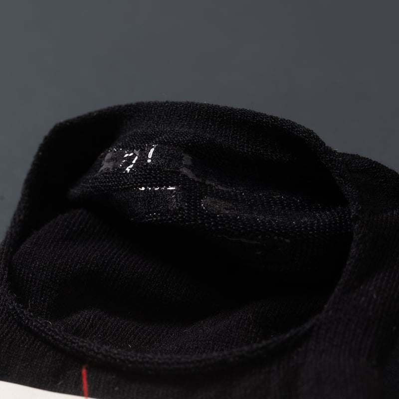 Image flâneurs NISHIGUCHI KUTSUSHITA / High-Twist Cotton No Show Liners Socks Black détail