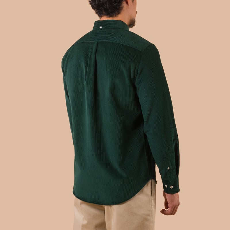 vignette PORTUGUESE-FLANNEL-flâneurs-chemise-velours-Lobo-Green-de dos