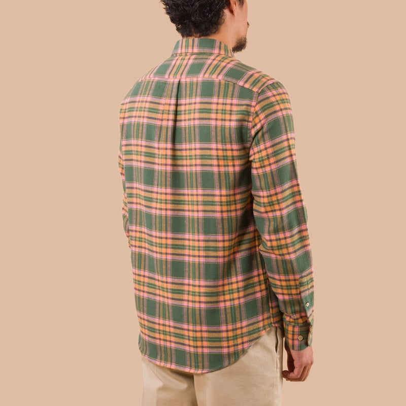 image flaneurs Portuguese Flannel Olivara Shirt de dos