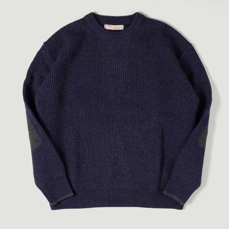 Image flâneurs FRIZMWORKS / Patch Round Pullover Knit Navy vignette