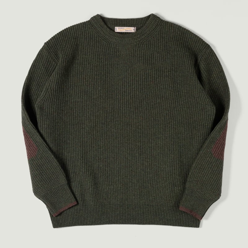 Image flâneurs FRIZMWORKS / Patch Round Pullover Knit Forest Green vignette