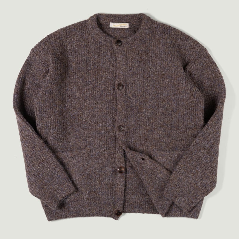 image flâneurs FRIZMWORKS / Brushed Wool Round Cardigan Brown vignette