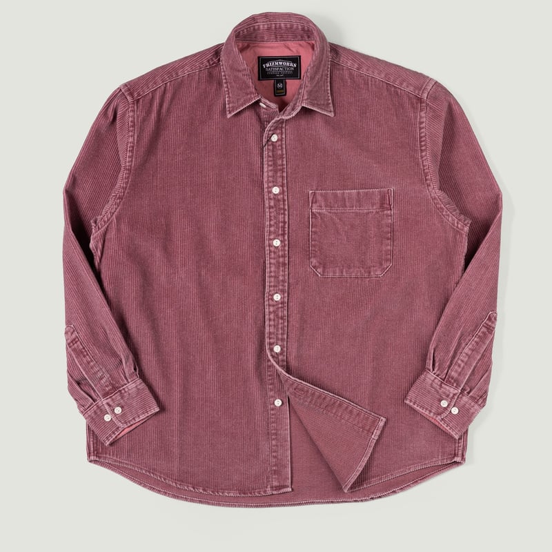 Image flâneurs FRIZMWORKS / Pigment 8W Corduroy Shirt Pink Vignette