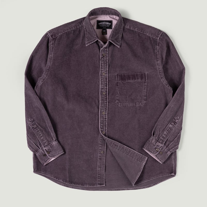 Image flâneurs FRIZMWORKS / Pigment 8W Corduroy Shirt Purple Vignette