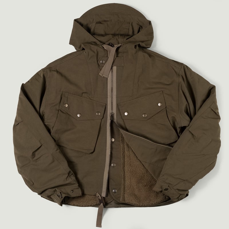 Image Flâneurs FRIZMWORKS / Smock Hooded Parka Olive Vignette