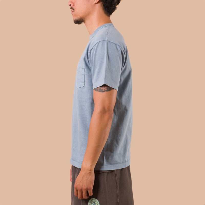 porté side flaneurs XX DEVELOPMENT SURE MFG 7,5oz Pocket SS Tee Indigo Zombies