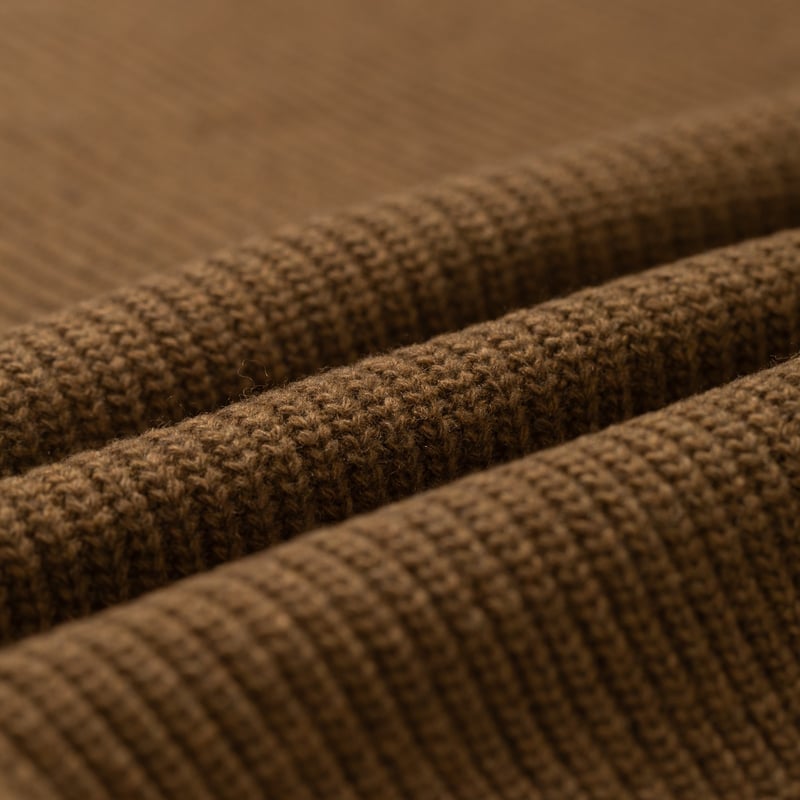 image flâneurs FRIZMWORKS / Wool Deck Zip Up Cardigan Cinnamon détail matière