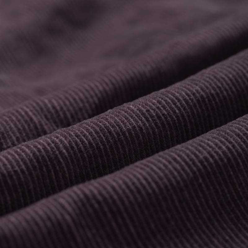 Image flâneurs FRIZMWORKS / Pigment 8W Corduroy Shirt Charcoal détail matière