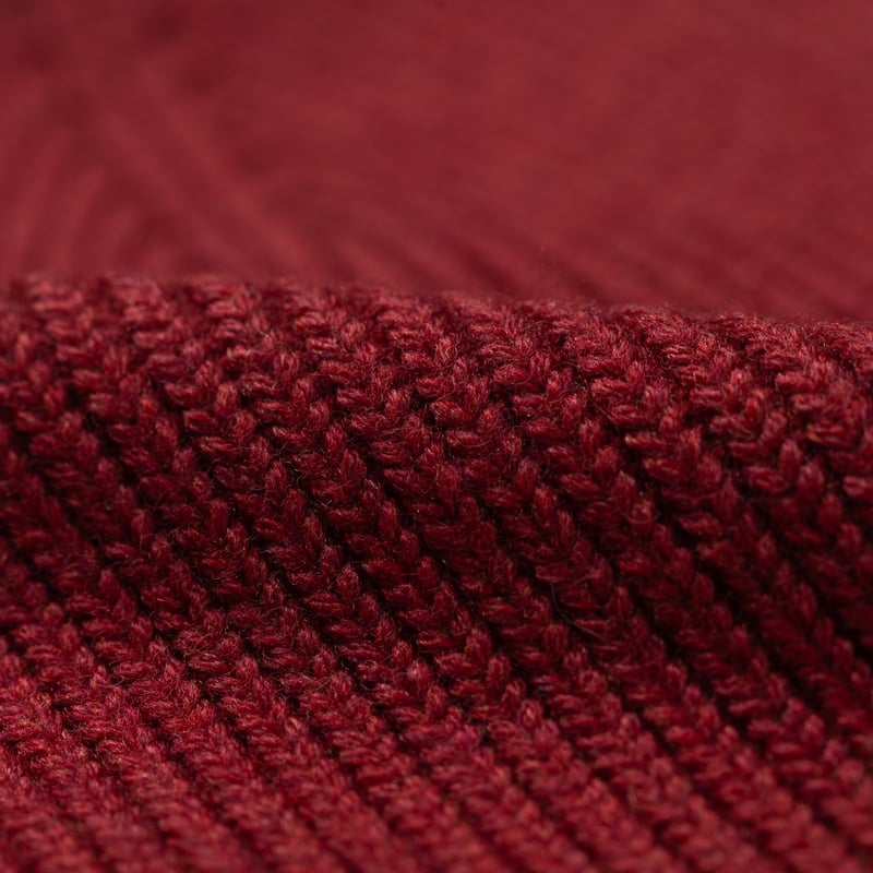 Image flâneurs NITTO KNITWEAR / Bonnet Ara Rouge Chiné détail matière