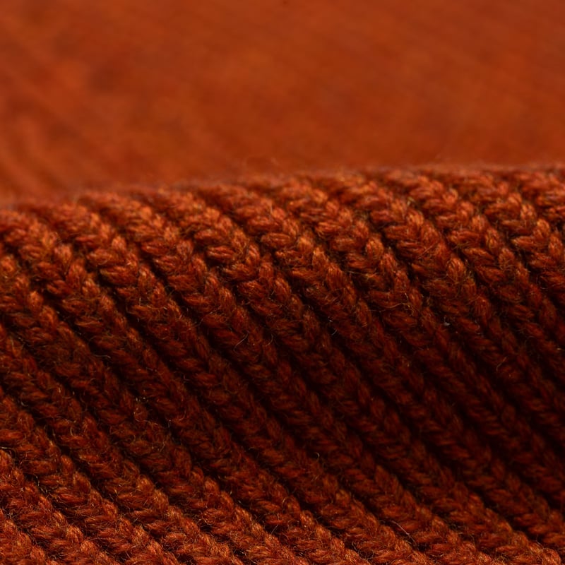 Image flâneurs NITTO KNITWEAR / Bonnet Ara Rouille détail matière