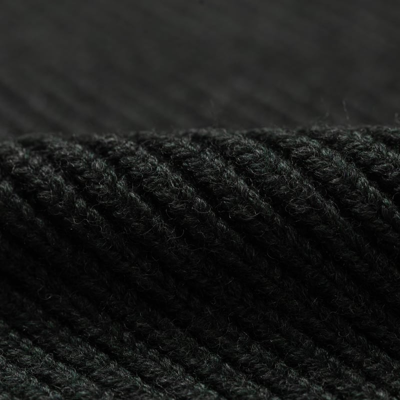 Image flâneurs NITTO KNITWEAR / Bonnet Ara Vert Forêt détail matière