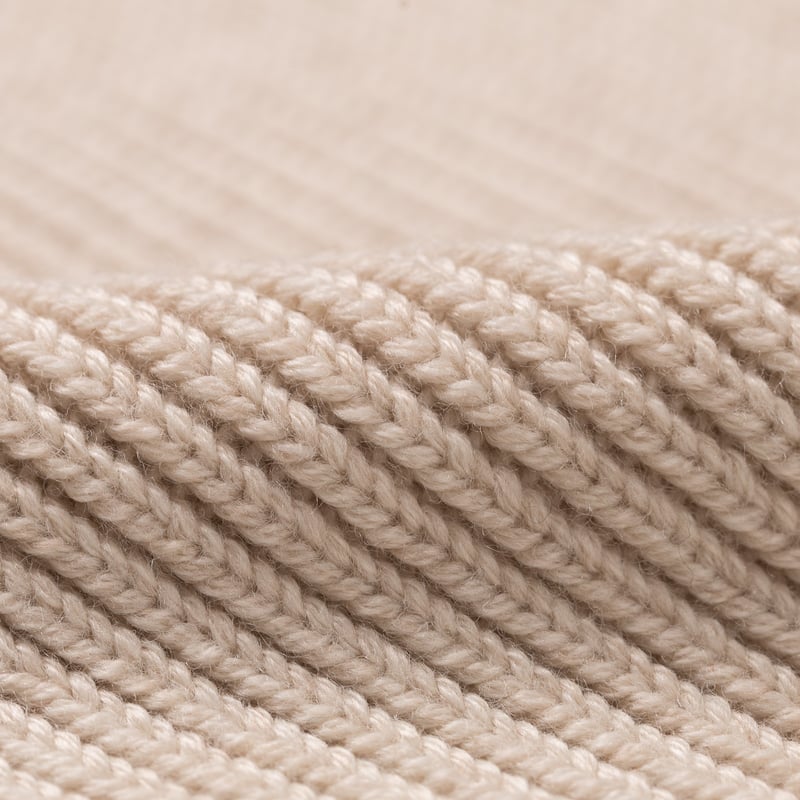 Image flâneurs NITTO KNITWEAR / Bonnet Ara Naturel détail matière
