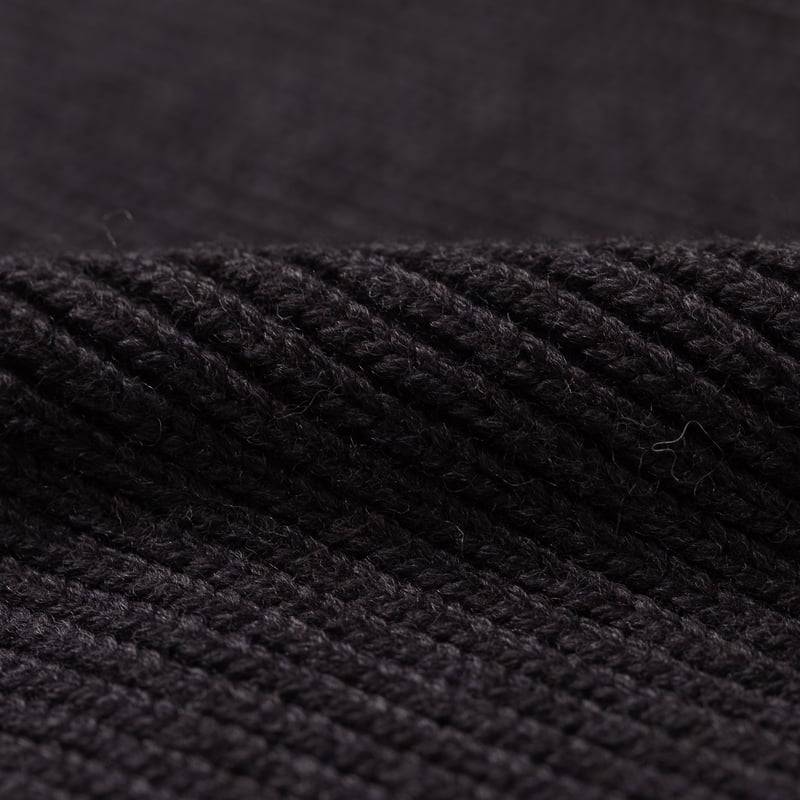 Image flâneurs NITTO KNITWEAR / Bonnet Ara Anthracite détail matière