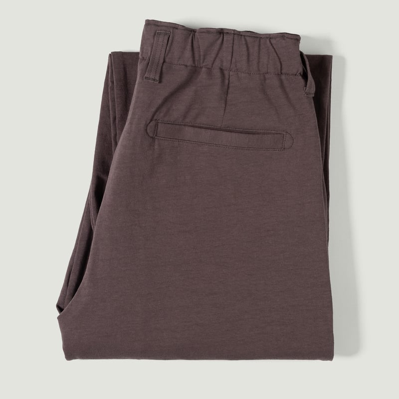 Stretch Wide Trousers Bistre
