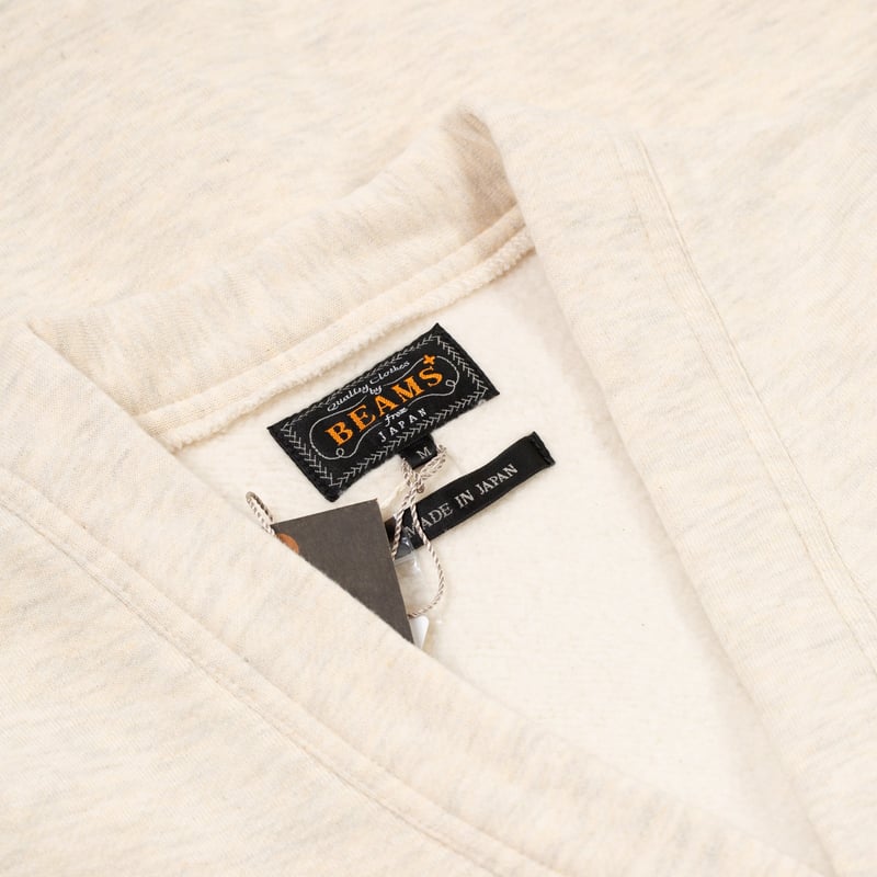 Sweat V Cardigan Raised Back Oatmeal