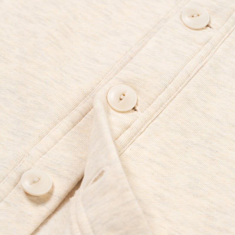 Sweat V Cardigan Raised Back Oatmeal