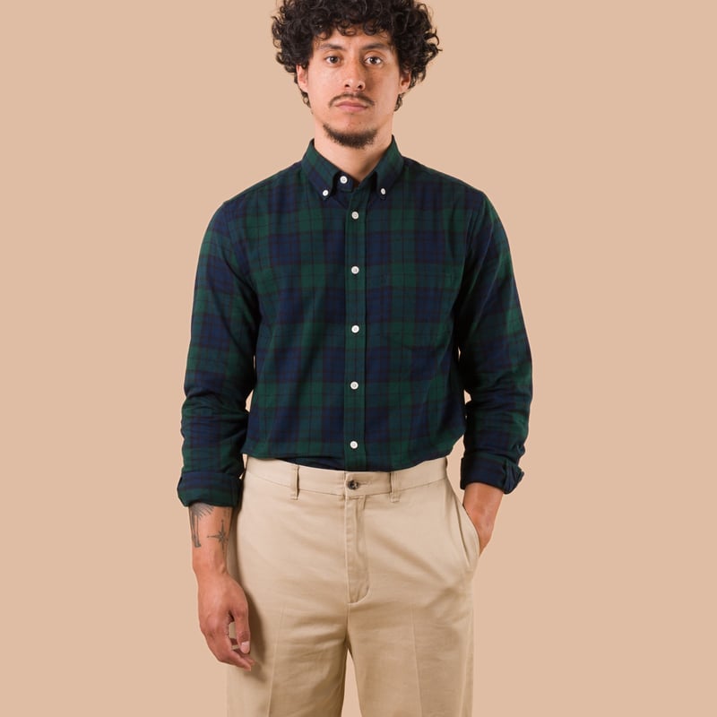 vignette flaneurs Portuguese Flannel Bonfim Shirt worn front inside