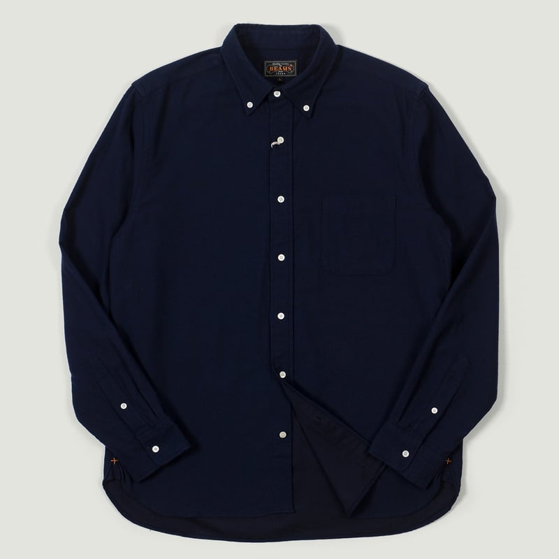 flaneurs Vignettes BEAMS PLUS B.D. Flannel Solid Navy