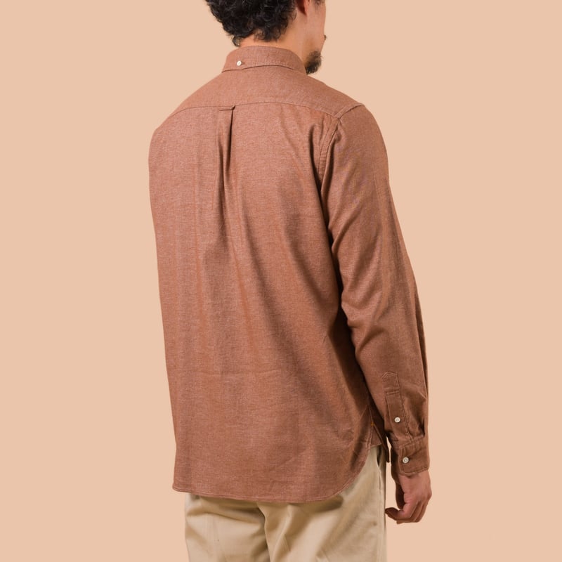 flaneurs worn back BEAMS PLUS  B.D. Flannel Solid Brown