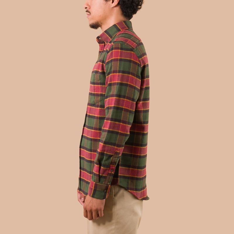 vignette flaneurs Portuguese Flannel Argila Shirt worn side