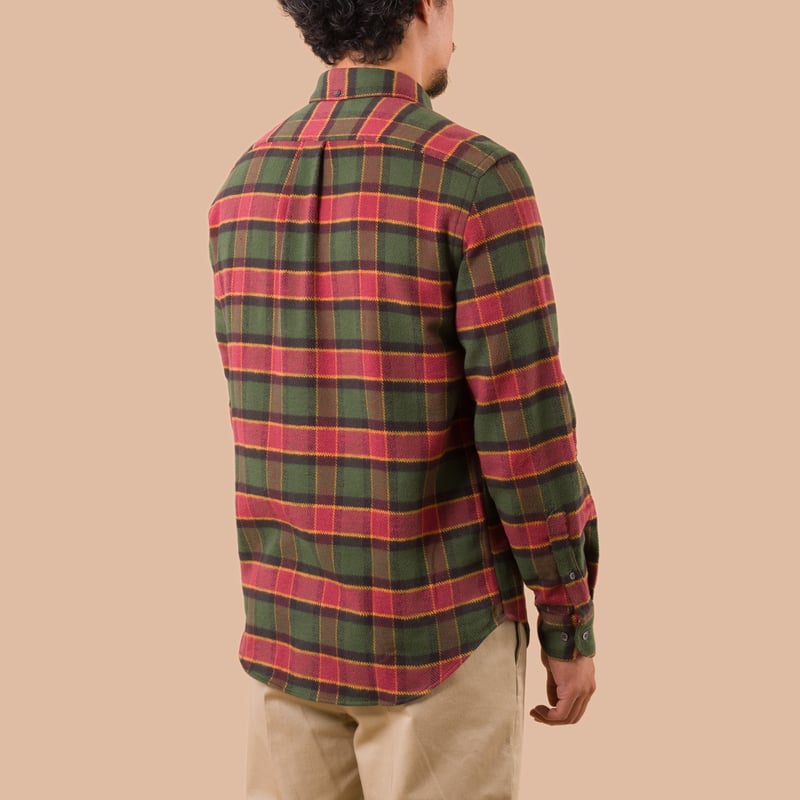 vignette flaneurs Portuguese Flannel Argila Shirt worn back