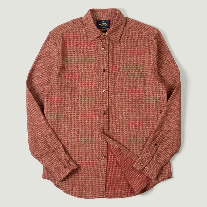vignette flaneurs Portuguese Flannel Abstract Shirt Clay