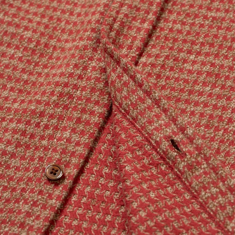 details flaneurs Portuguese Flannel Abstract Shirt Clay  (2)