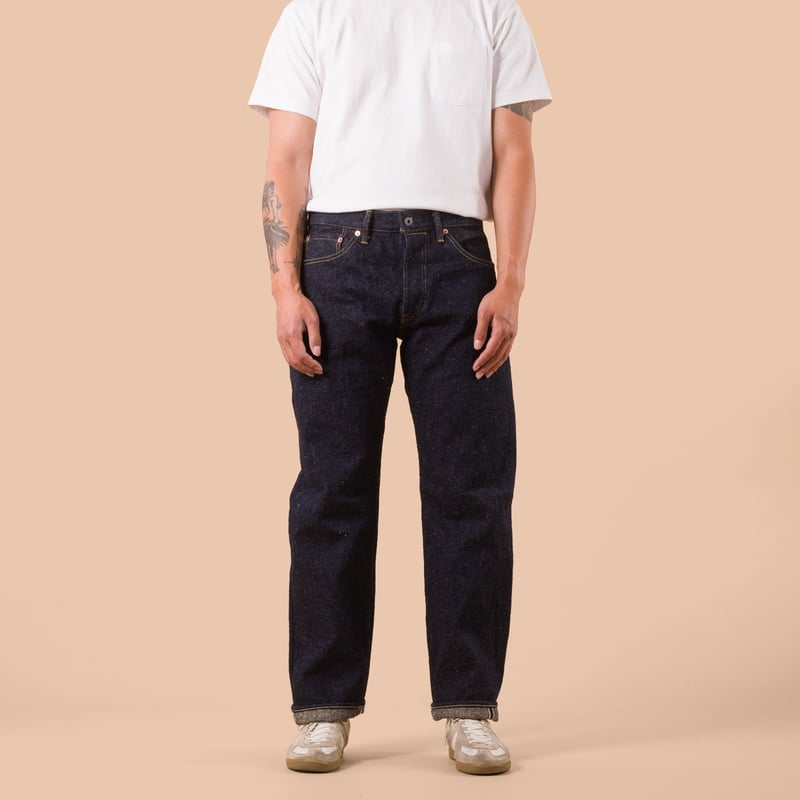 worn front flâneurs ONI DENIM 288 Asphalt Denim 20oz Regular Straight