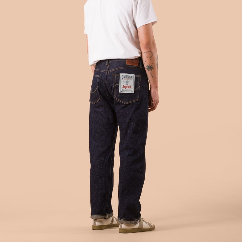 worn back flâneurs ONI DENIM 288 Asphalt Denim 20oz Regular Straight