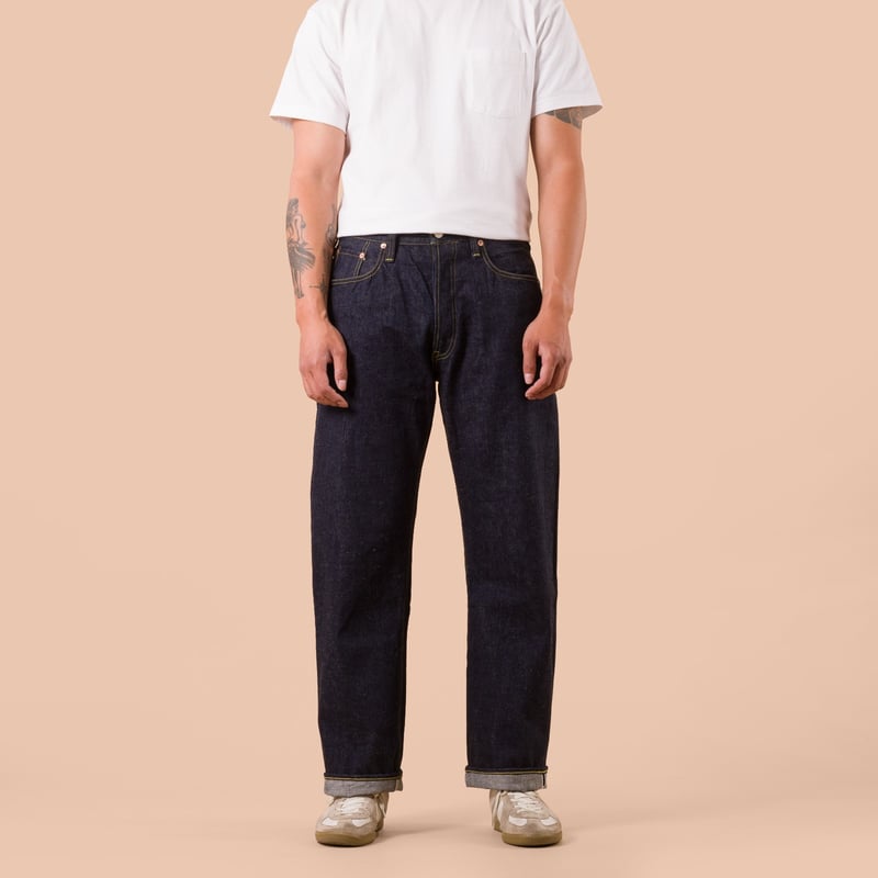 worn front flaneurs STUDIO D'ARTISAN SD-1102 13.5oz Ishikawadai Wide Straight
