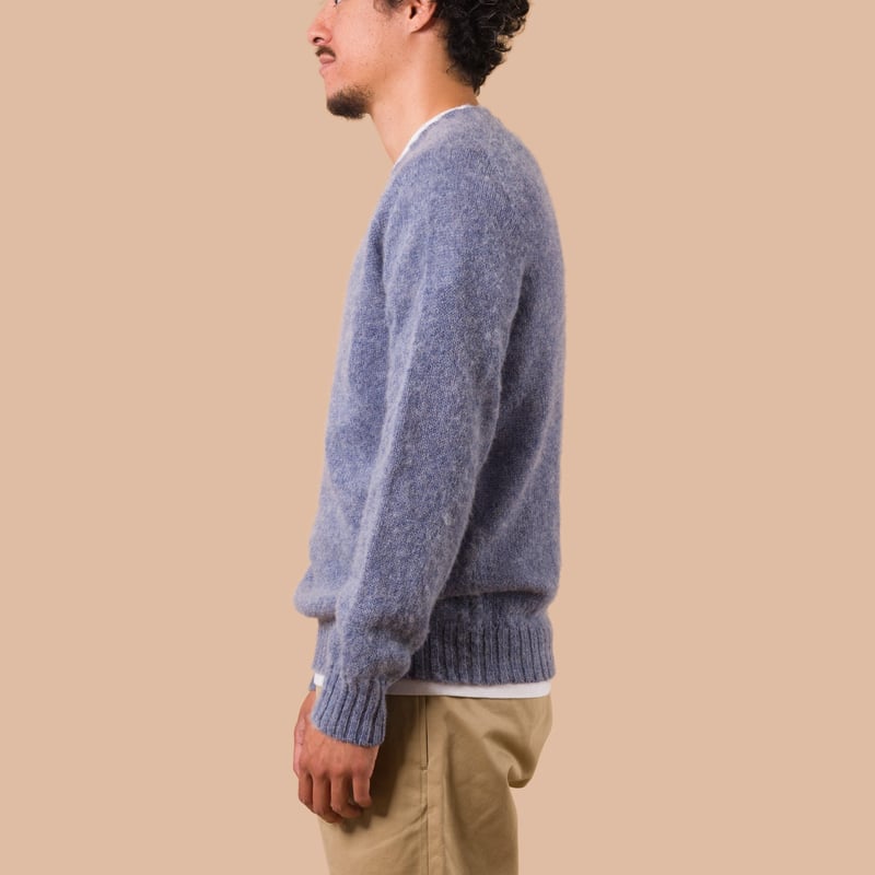 Shaggy Crew Neck Sweater Stonewash