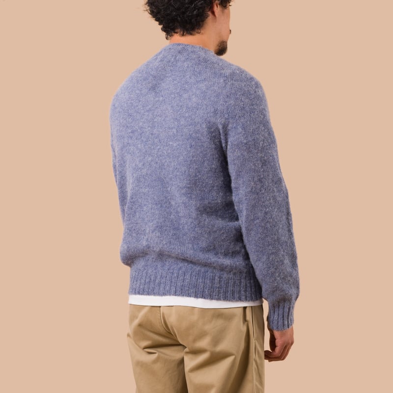 Shaggy Crew Neck Sweater Stonewash