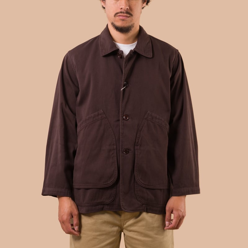 Flaneurs FOB Factory F2470 Field Jacket Brown worn front