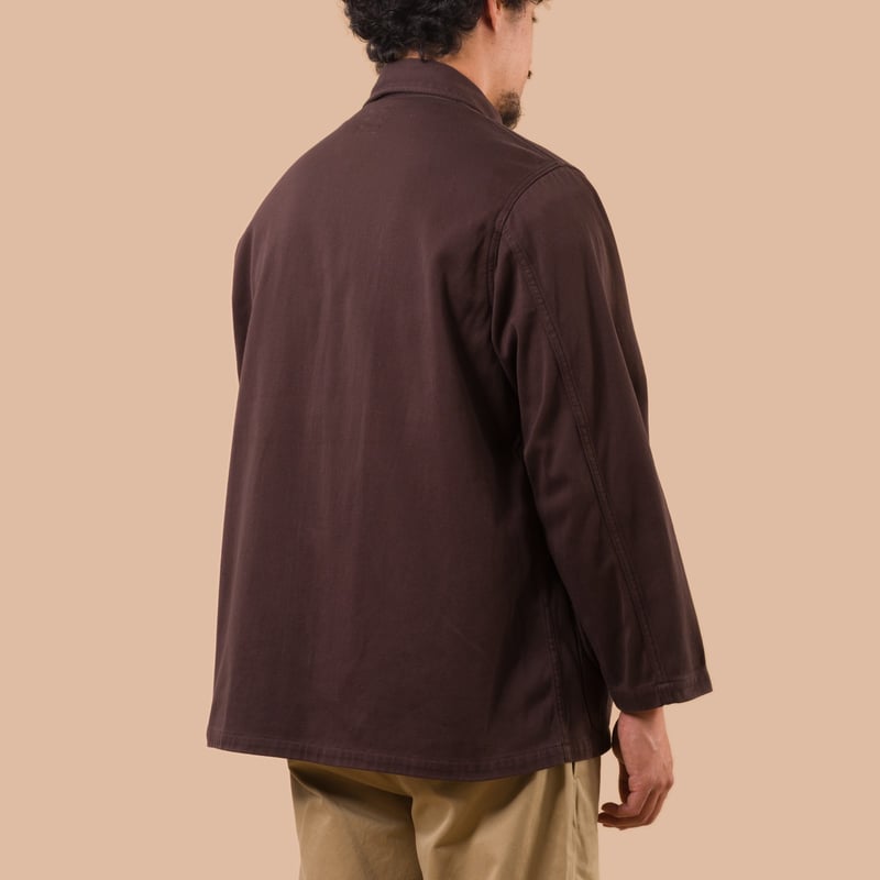 Flaneurs FOB Factory F2470 Field Jacket Brown worn back